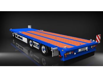 HRD 3 axle Achs light trailer drawbar ext tele  - Nedbygget platform påhængsvogn