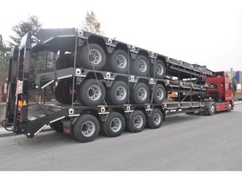OZGUL LW4 80 Ton, 3 m, steel susp., hydr. ramps - Nedbygget platform påhængsvogn