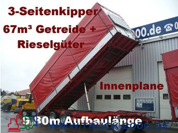 KEMPF 3-Seiten Getreidekipper 67m³   9.80m Aufbaulänge - Varevogn påhængsvogn