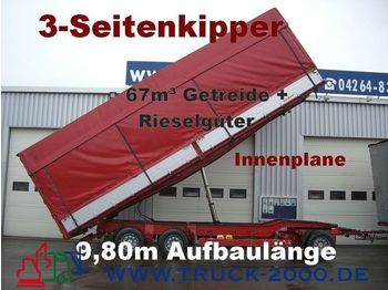 KEMPF 3-Seiten Getreidekipper 67m³   9.80m Aufbaulänge - Varevogn påhængsvogn