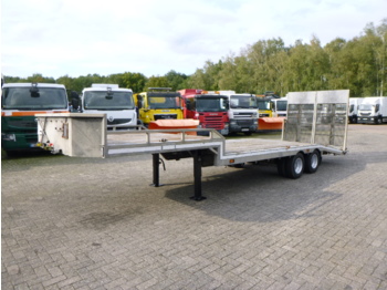 Veldhuizen Semi-lowbed trailer (light commercial) P37-2 + ramps + winch - Nedbygget platform sættevogn