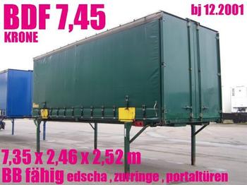 Krone WECHSELBRÜCKE 7,45 /2 abstellhöhen / gardine - Veksellad/ Container