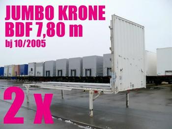 Krone WECHSELBRÜCKE PLATEAU JUMBO 7,80 2 x - Veksellad/ Container